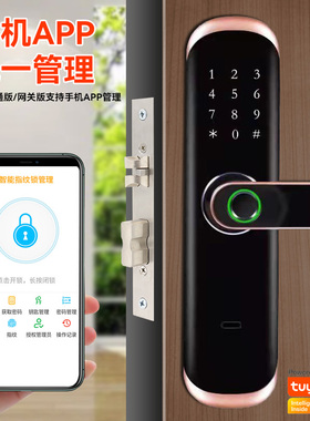 木门指纹锁室内家用办公室密码锁房间门卧室电子遥控智能门锁公寓
