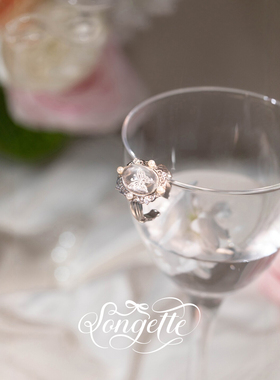 颂集「美神降临」白水晶纯银戒指