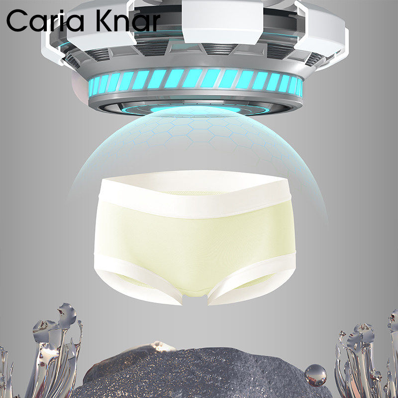 Caria Knar2026年冰丝高弹中腰宽边包臀内裤女棉裆布三角短裤女生