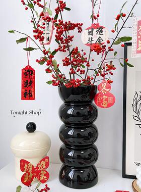 年宵花挂件新中式新年春节室内乔迁暖居小挂饰吊卡绿植装饰品盆景