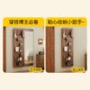 Perforated board dressing mirror push-pull closed hidden full-body mirror wall-mounted self-adhesive mid-century style wall-mounted entrance fitting mirror