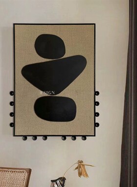 高档立体中古风装饰m画客厅玄关卧室DIY个性挂画大气复古手绘壁画
