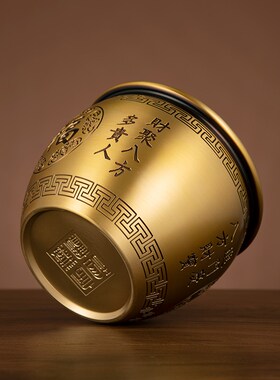 招财进宝缸百福缸铜m米缸摆件聚宝盆家居客厅办公室财装饰品工艺