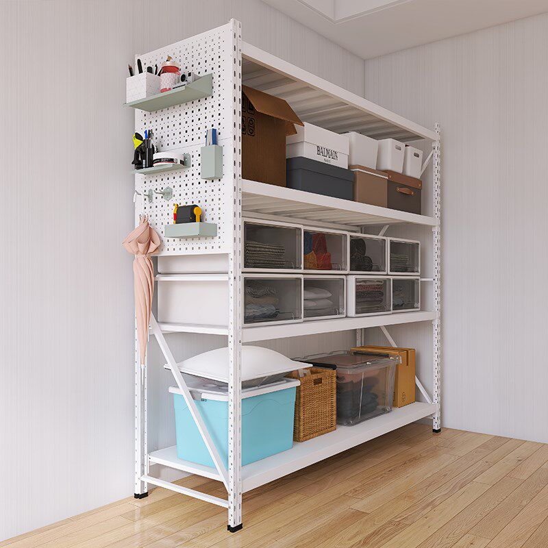 Hole plate shelf storage rack multi-story warehouse basement balcony display Q rack super load-bearing storage rack