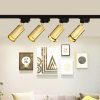 Multi-head spotlights Nordic light luxury gold super bright background wall home commercial ceiling LED surface mounted downlight track light