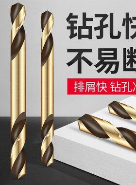 冲击钻麻花钻头双头含钴不锈钢电钻合金转头金属木材打孔钻孔钻铁