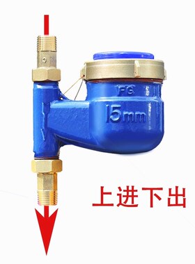 德国进口宁波立式水表上进下出式家用下进上出自来水热水表立式止