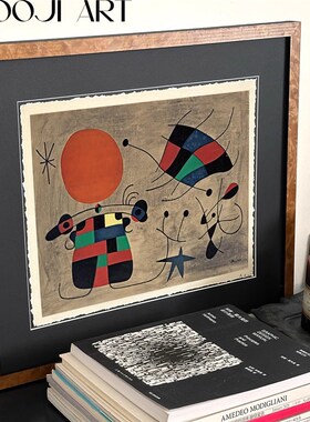 翅膀微笑木吉中古风客厅装饰画高级感法式复古餐厅艺术壁画