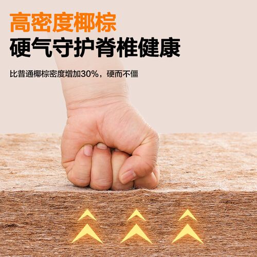 全棕硬床垫家用卧室天然椰粽榈1.8m薄乳胶纯3d加硬老人儿童榻榻米 - 图2