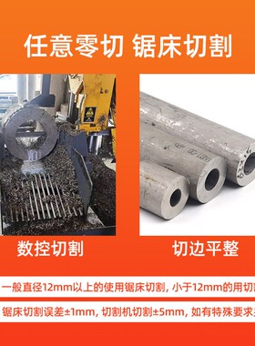 不锈钢无缝管钢管空心厚壁管圆管工业管焊管零切定制201/304/316L
