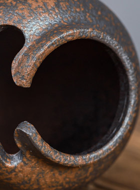 新中式花瓶陶瓷摆件客厅插花茶桌博古架茶室日式小花器禅意装饰品
