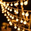 Night market stall lights outdoor camping decorative lights led bubble ball string lights canopy tent camp layout lights flashing