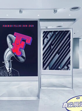 八棱柱展架作品展方便拆卸