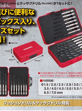 日本威威风批冲击钻头高速钢打孔开孔钻铁工木工用超硬麻花钻套装