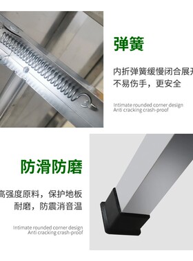 加厚加宽不锈钢可折叠圆桌租房小方桌吃饭桌餐桌正方形桌收纳户外