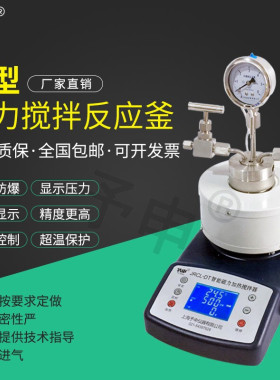 微型磁力高温高压反应釜内衬智能数显自动搅拌高压釜不锈钢防爆