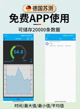 德国分贝检测仪家用分贝仪噪声测试仪噪音监测记录仪噪音计测音器