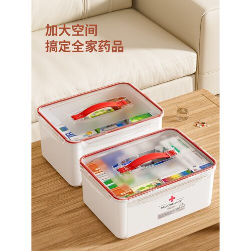 药箱家庭装药物药品收纳盒学生宿舍药包医疗箱家用大号急救医药箱 - 图2