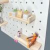 Acrylic hole plate accessories storage rack universal mart box solid wood wall hanging board customization