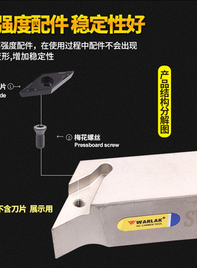 数控刀杆SVQBR2020K16普通车床机架刀具SVQBR1616H11机夹外圆车刀