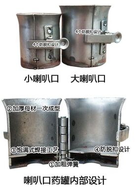 电渣压力焊药盒祥祺卡夹具罐口对开钢筋竖配件双底直筒大喇叭20