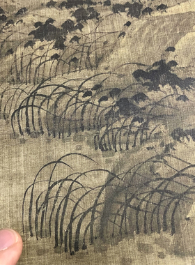 巨然 秋山问道图 仿古山水画高清微喷复制装饰画临摹学习画稿装裱