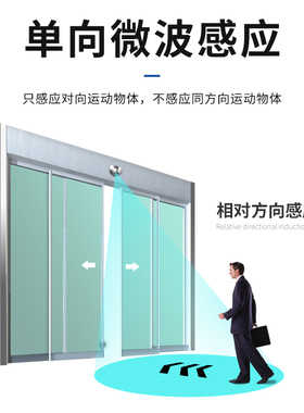 保利德自动门感应器探头微波传感器24G电动门玻璃门防夹影像门禁