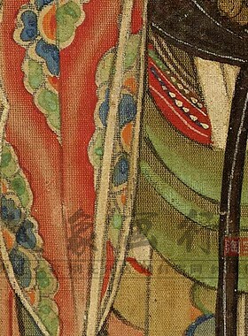 引路菩萨传统重彩人物画敦煌壁画临摹范本中式装饰画艺术绢布画心