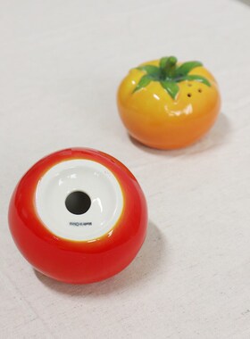 看着就美味出口欧式高颜值手绘陶瓷小番茄造型餐桌少女可爱小摆件