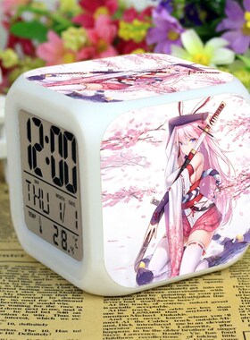崩坏3崩三动漫周边七彩发光小闹钟学生创意礼物包邮静音床头钟