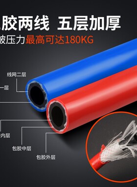 氧气管焊割工业用双色管高压氧气乙炔带氧割割枪气割8mm耐磨软管