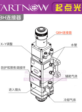 光纤QBH接头连接器组件转接头连接头创鑫激光器切割机焊接头按头