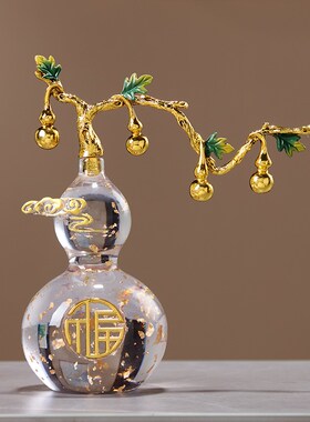 新中式福字葫芦摆件高档客厅家居新房乔迁礼物书房玄关酒柜装饰品