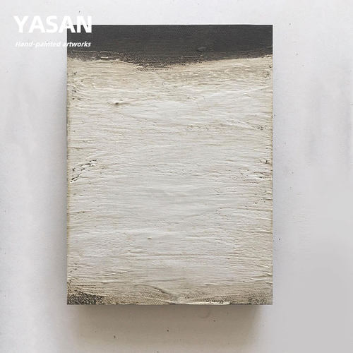 YASAN 侘寂风纯手绘大幅油画质感肌理客厅挂画抽象玄关背景装饰画 - 图1