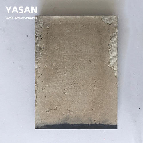 YASAN 侘寂风纯手绘大幅油画质感肌理客厅挂画抽象玄关背景装饰画 - 图3