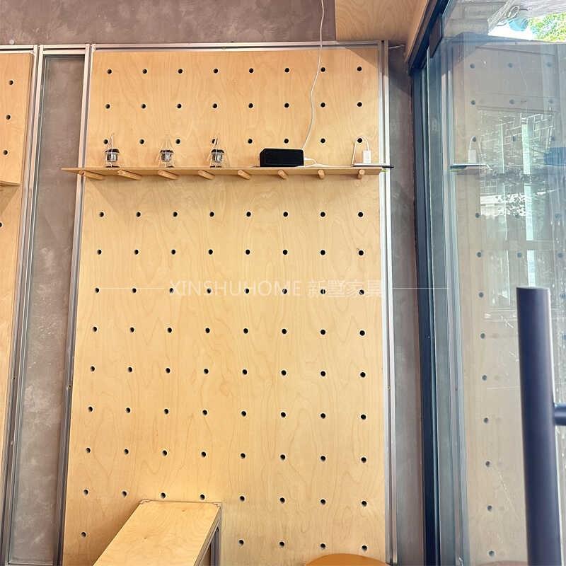 Birch hole board storage wall hanging board display rack accessories storage rack office bedroom wall decoration background wall