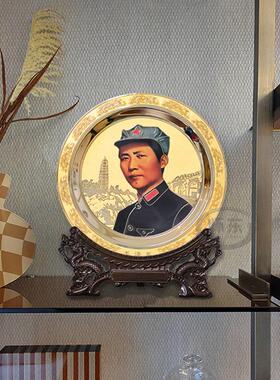 客厅中堂玄关入户门电视机柜乔迁大厅主展台挥手坐像毛席铜像摆件