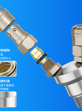 气管接头圆二通三通C式自锁风枪空压机配件大全气泵气阀快速接头