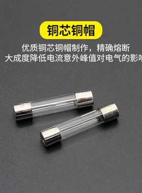 5*20玻璃保险管保险丝熔断器250V 0.5 1 2 3A 4 5A 6 8 12 20 10A