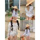 2026 New Girls Backless One-piece Swimsuit Children's Sweet Lace Long Sleeve Sunscreen Baby Baby Cute Swimsuit