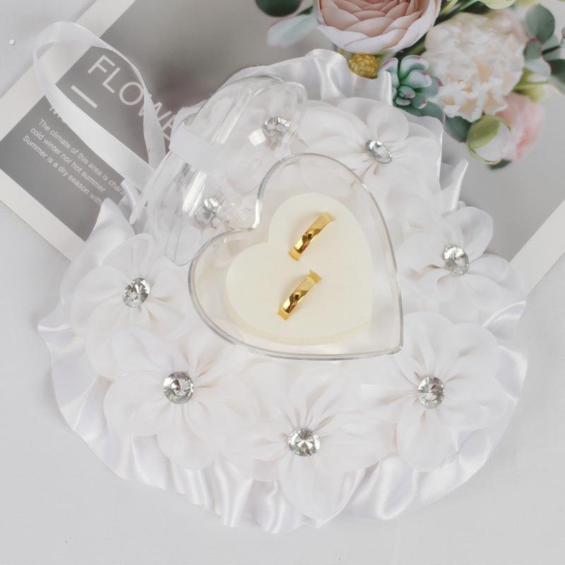 Wedding supplies ring pillow Western-style wedding props high-end silk yarn Western-style ring pillow bride wedding ring ring holder