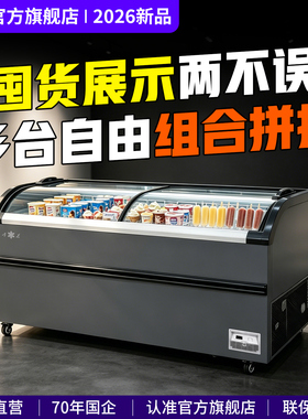 【雪花官方旗舰店】冷冻圆弧岛柜