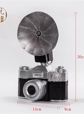 复古老式照相机模型工艺品创意酒吧摆件家具橱窗陈列美式软装饰品