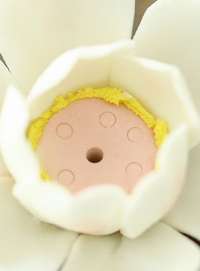 手工制作陶瓷小莲花摆件新中式禅意家居装饰品配件香道线香插底座