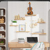 Customized hole board solid wood wall decoration partition wooden living room entrance Nordic wall hanging storage rack