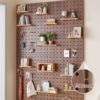 Perforated board storage rack entry entrance wall hanging board hook accessories paint-free partition custom wall display storage rack