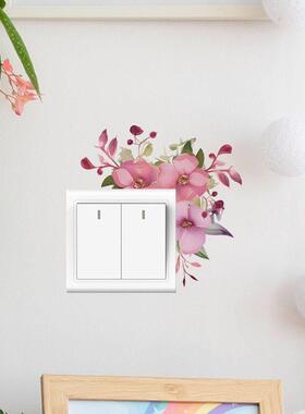 家用墙壁牵牛花插开座关贴自粘壁纸关面板ZRM化装饰美贴开画