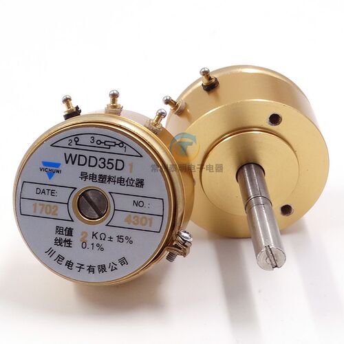 精密导电塑料电位器WDD35D-1 1K2K5K10K0.5%长轴33mm角位移传感器 - 图2
