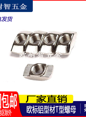 欧标铝型材T型t型碳钢不锈钢螺母20/30/4045型M3M4M5M6M8后置安装