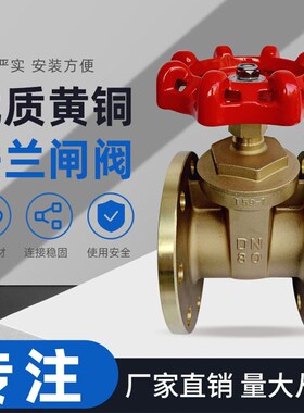 上海苏高阀门工程专用黄铜法兰闸阀Z45W-16T DN50 80 100 150 200